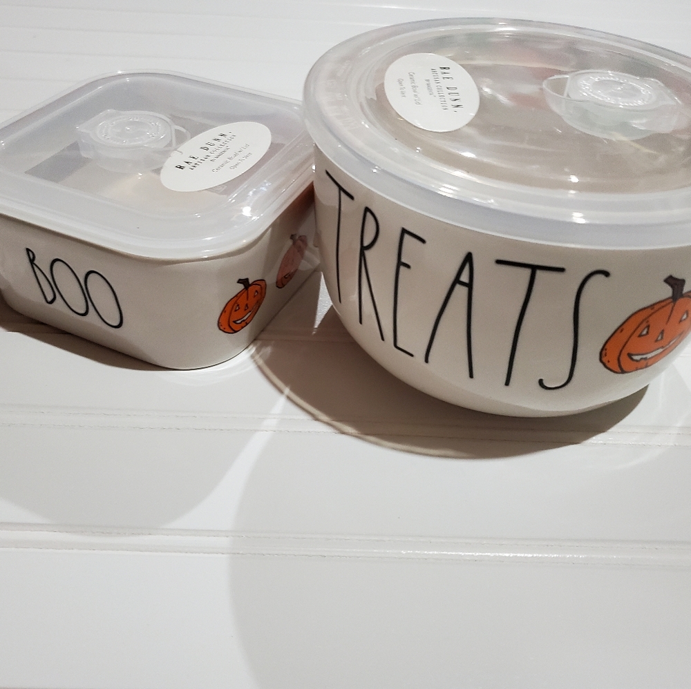 Rae Dunn "Boo" and "Treats" bowl